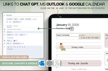 Load image into Gallery viewer, The 2 YEAR Digital Planner (2026 &amp; 2027) in GREEN. Daily Weekly, Monthly Planner &amp; Life Planner. Ideal for use on Goodnotes and iPad. Smart Apple Links
