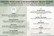 Load image into Gallery viewer, 2026 ADHD Daily Planner, GREEN GoodNotes Digital Planner for Neurodivergents, Brain Dump, iPad to do list, cleaning, Smart Apple Links (Copy)
