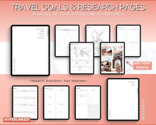 Load image into Gallery viewer, Digital Travel Planner | iPad &amp; GoodNotes Travel Journal, Packing List &amp; Travel Itinerary for Vacations &amp; Trips
