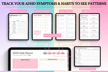 Load image into Gallery viewer, 2026 ADHD Daily Planner, COLORFUL GoodNotes Digital Planner for Neurodivergents, Brain Dump, iPad to do list, cleaning, Smart Apple Links
