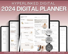 Load image into Gallery viewer, 2024 Ultimate Digital Planner | Daily, Weekly, Monthly Planner for iPad &amp; GoodNotes, That Girl Aesthetic, 2024 &amp; 2025 | Mono
