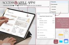 Load image into Gallery viewer, 2026 Digital FITNESS planner, GoodNotes Fitness Planner, Fitness Journal, Weight Loss Tracker, iPad Workout Planner, Wellness Template (Mono)
