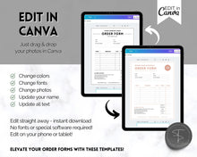 Load image into Gallery viewer, EDITABLE Order Form Template BUNDLE | 7 Order Form Canva Templates for Small Businesses
