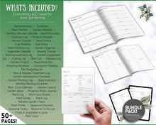 Load image into Gallery viewer, 2025 Garden Planner | Gardening Planner With Plant Journal, Planting Calendar, Plant Care, Seed Starting, Garden Book &amp; Plant Notes | Mono
