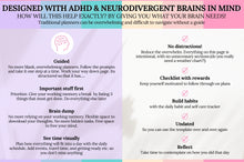 Load image into Gallery viewer, 2026 ADHD Daily Planner, COLORFUL GoodNotes Digital Planner for Neurodivergents, Brain Dump, iPad to do list, cleaning, Smart Apple Links
