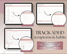 Load image into Gallery viewer, ADHD Planner Spreadsheet for Neurodivergent Adults | Google Sheets Daily &amp; Weekly Planner, Symptom Tracker, Brain Dump &amp; To Do Lists | Nude
