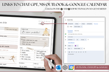 Load image into Gallery viewer, 2026 Digital FITNESS planner, GoodNotes Fitness Planner, Fitness Journal, Weight Loss Tracker, iPad Workout Planner, Wellness Template (Mono)
