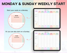 Load image into Gallery viewer, 2024 WEEKLY Hourly Digital Planner | Your Stylish Companion for iPad, Undated, GoodNotes, Digital Life Planner and Notability | Colorful
