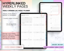 Load image into Gallery viewer, 2024 RICH GIRL Digital Budget Planner | 2024 GoodNotes Planner &amp; Daily Weekly Monthly Budget | For Expenses &amp; Financial Spending Income Savings Debt | Colorful
