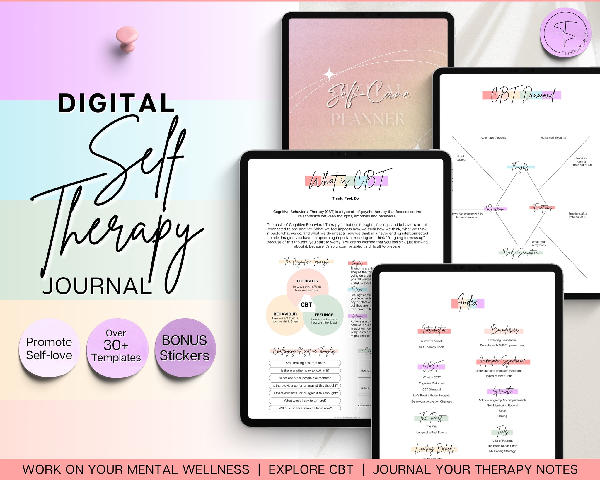 Self Therapy Journal: Your Digital Workbook for iPad & GoodNotes!