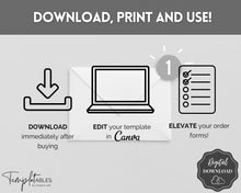 Load image into Gallery viewer, EDITABLE Order Form Template BUNDLE | 7 Order Form Canva Templates for Small Businesses
