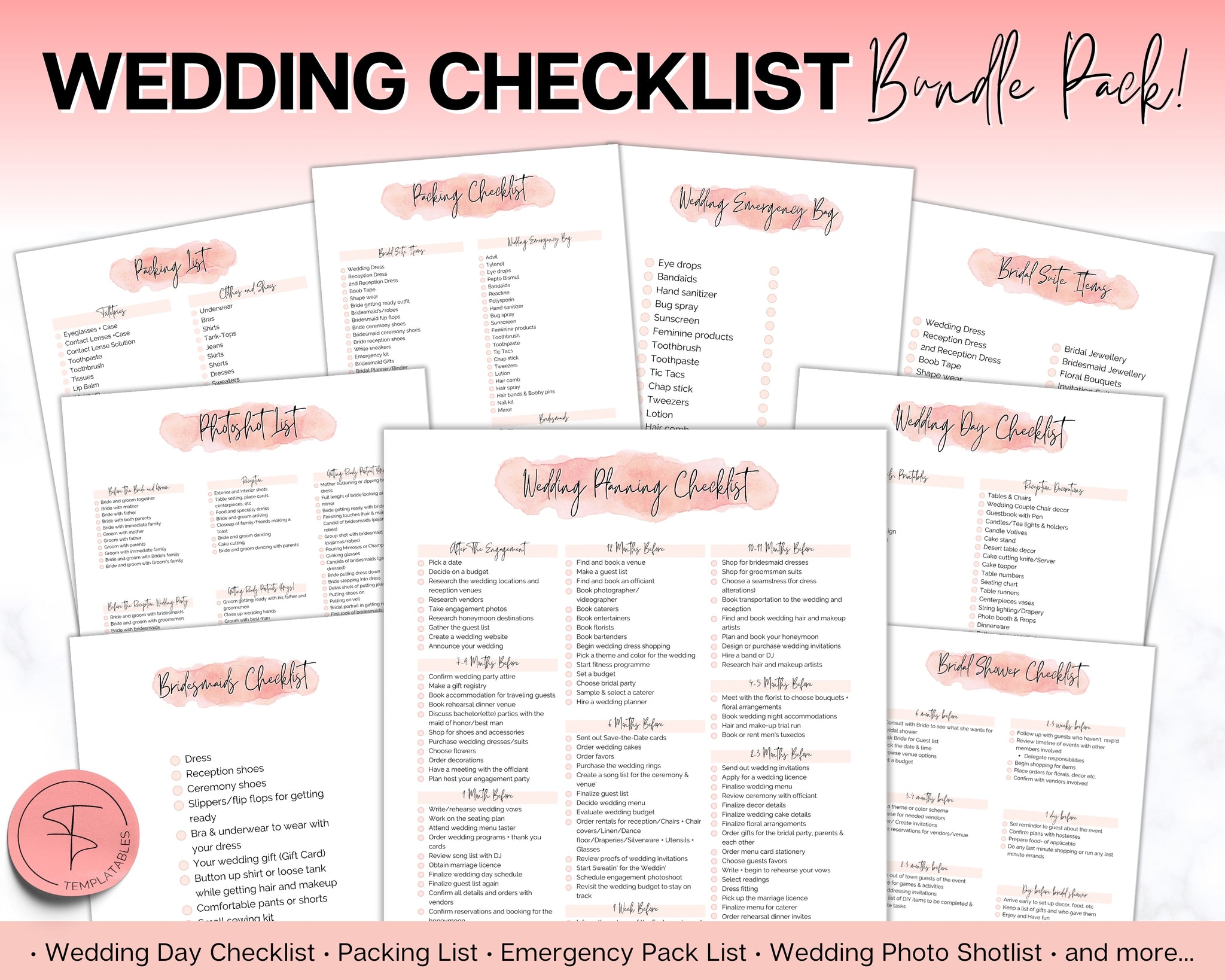 Bundle Checklist Wedding Items Checklist