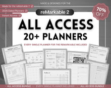 Load image into Gallery viewer, ALL ACCESS template pack for the reMarkable 2 | 2026 Daily Planner, Digital To Do List, Meeting Minutes, Journal &amp; Notebook, Calendar, Tasks
