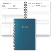 Load image into Gallery viewer, Comprehensive Medical Planner Logbook | Prescription Log Journal | Self Care Medical Journal | Track Symptoms, Medications, &amp; Doctor Notes | Health Planner | A5
