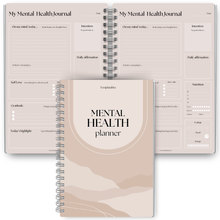 Load image into Gallery viewer, Mental Health Journal | Daily Gratitude, Self Care, Intentions, Affirmations and Nutrition | A5
