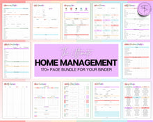 Load image into Gallery viewer, The Colorful Home Management Binder Bundle! includes 170pg Household Planner for Cleaning, Emergency, Budget, Meal planners &amp; checklists, Life Binder

