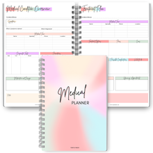 Load image into Gallery viewer, Comprehensive Medical Planner Logbook | Prescription Log Journal | Self Care Medical Journal | Track Symptoms, Medications, &amp; Doctor Notes | Health Planner | A5
