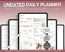 Load image into Gallery viewer, UNDATED Digital DAILY Planner | Weekly and Monthly Planner | Undated Life Planner for GoodNotes, Notability, iPad Planner

