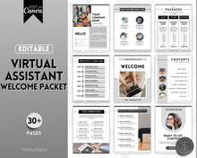 Load image into Gallery viewer, Editable Virtual Assistant Welcome Packet for VAs | Includes VA Client Onboarding, Business Plan, Invoice Price List, Social Media Manager, contract &amp; eBook Portfolio
