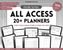 Load image into Gallery viewer, ALL ACCESS pack for Kindle Scribe | Template Bundle | 2026 Daily Planner, Digital To Do List, Meeting Minutes, Journal &amp; Notebook, Calendar &amp; Task List

