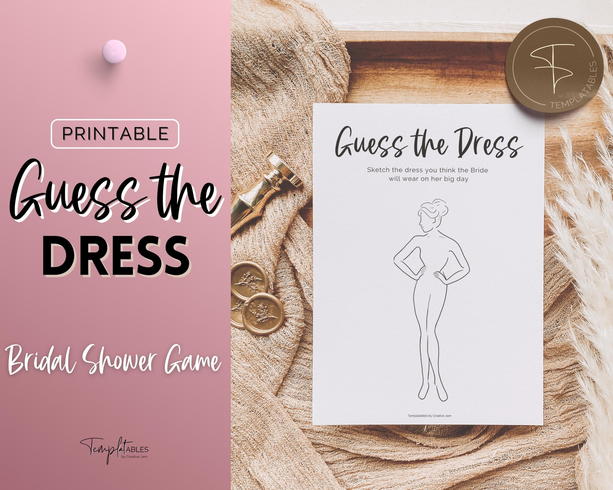 'Guess the Dress' Bridal Shower Game Printable