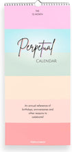 Load image into Gallery viewer, Perpetual Birthday &amp; Anniversary Calendar | Undated Wire-Bound Wall Calendar, 6"x12" | Premium 120gsm Paper
