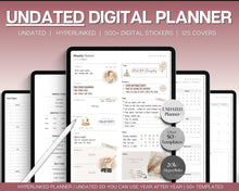Load image into Gallery viewer, Undated Digital Planner | Daily, Weekly, Monthly Planner for iPad &amp; GoodNotes | Mono
