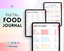 Load image into Gallery viewer, Colorful Digital Food Diary Tracker | Food Journal &amp; Weekly Meal Planner | For Daily Food Tracker, Digital Planner, Diet Journal &amp; Fitness on GoodNotes
