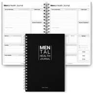 Mental Health Journal for Men | Daily Gratitude, Self Care, Intentions, Affirmations and Nutrition | A5