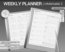 Load image into Gallery viewer, reMarkable 2 Weekly Planner | Digital 2023 - 2024 Life &amp; Productivity Planner for Remarkable 2
