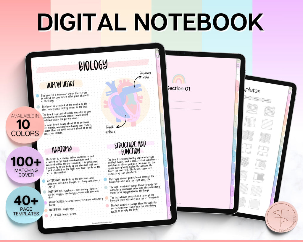 Goodnotes Aesthetic Notes Digital Notebook | For GoodNotes and iPad, with Aesthetic Covers!