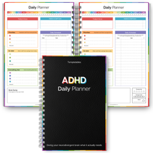 Load image into Gallery viewer, ADHD Daily Planner for Neurodivergent Adults - Productivity Daily Planner &amp; Task Management to Stay Organized and Focused | A5
