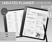 Load image into Gallery viewer, Kindle Scribe UNDATED Daily Planner | Includes Kindle Scribe templates, Weekly &amp; Monthly Planner, Undated Planner, Kindle Planner &amp; Digital Journal
