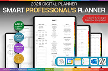 Load image into Gallery viewer, PROFESSIONAL'S Digital Planner, 2026 Daily Weekly, Monthly Planner, GoodNotes Planner, Undated Life Planner, iPad, SMART Apple links | COLORFUL
