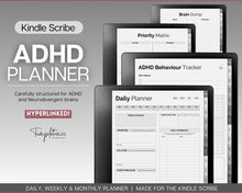 Load image into Gallery viewer, Kindle Scribe Digital ADHD planner | Daily Planner for Neurodivergent Adults | Includes Brain Dump Template &amp; To Do List
