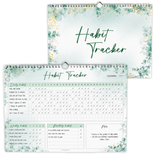 Load image into Gallery viewer, Habit Tracker Calendar – Daily, Weekly &amp; Monthly Habit &amp; Goal Tracker, Wire-Bound Planner with Colorful Design, Premium 250gsm Paper | A5
