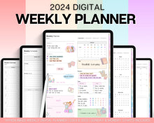Load image into Gallery viewer, COLORFUL Weekly Digital Planner | 2024 Digital Planner, Life Planner &amp; Weekly Schedule | For iPad, GoodNotes &amp; Notability | Undated
