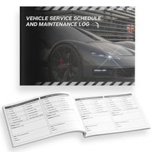 Load image into Gallery viewer, Vehicle Service Schedule and Maintenance Log Book | Minimalistic Design, Premium Quality | Soft Touch Cover, 120gsm Paper | Track Services, Mileage, and Maintenance with Ease | A5
