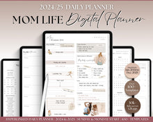 Load image into Gallery viewer, MOM Digital Planner | 2024 &amp; 2025 Mom Life Digital Planner for Busy Mom | GoodNotes, iPad and Digital Life Planner with FREE digital stickers &amp; Planner Covers!
