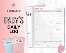Load image into Gallery viewer, Printable Baby Daily Log | Includes Baby Care Log, Baby Tracker, Baby Journal, Bonus Baby Schedule, Printable Infant Daily Log for Newborn |Pumping, Nanny &amp; Feeding
