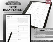 Load image into Gallery viewer, 2026 DAILY Planner for Kindle Scribe | Hyperlinked Digital Planner &amp; Templates for the Kindle Scribe
