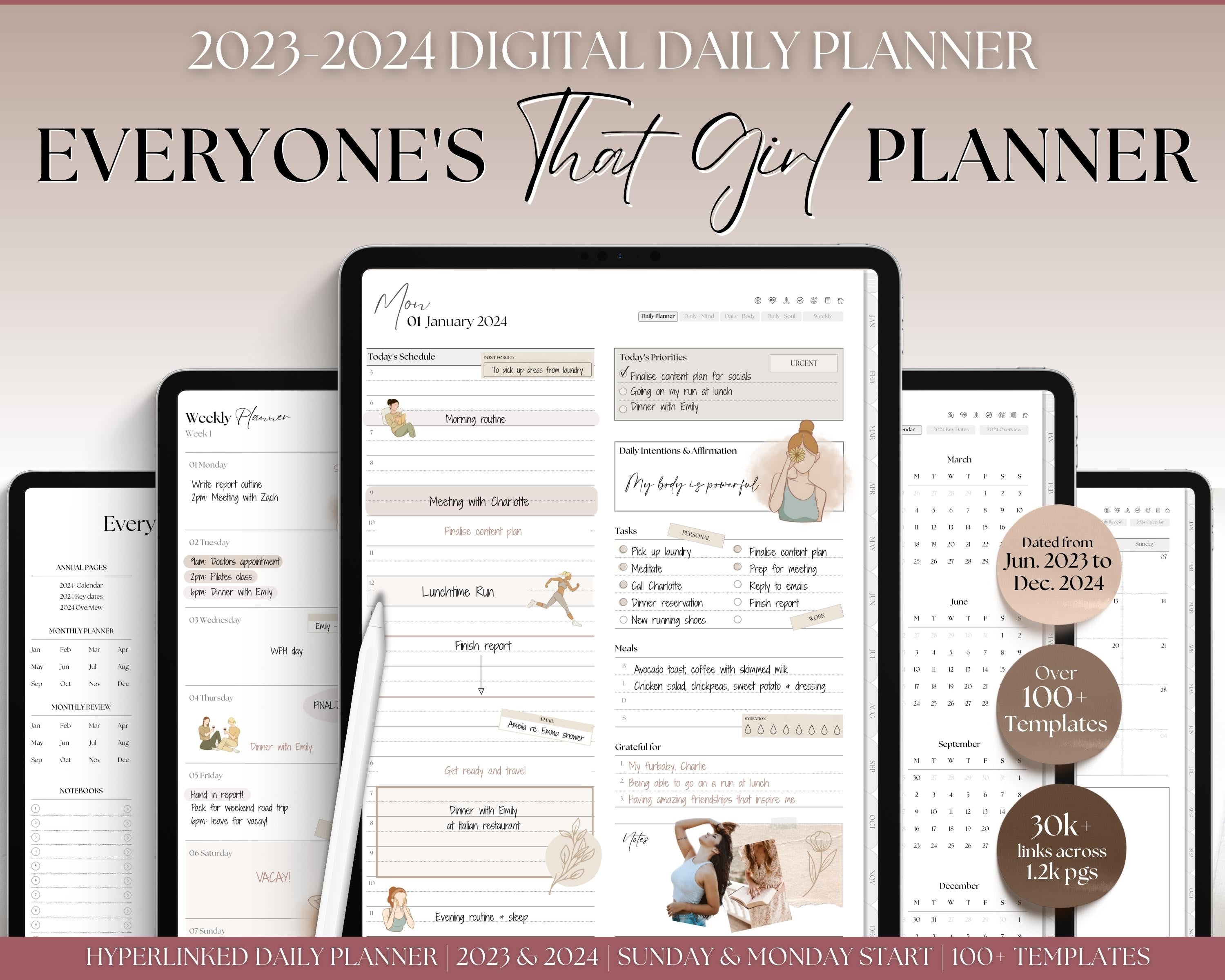 2023 2024 Everyones That Girl Digital Life Planner for Goodnotes