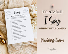 Load image into Gallery viewer, Printable &#39;I Spy&#39; Wedding Game Template | Perfect as Wedding Table Games, Ice breaker, Word search, Scavenger Hunt, Printable Wedding Reception Game &amp; Photo Hunt
