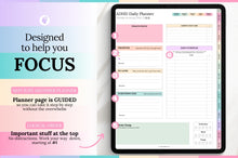 Load image into Gallery viewer, 2026 ADHD Daily Planner, COLORFUL GoodNotes Digital Planner for Neurodivergents, Brain Dump, iPad to do list, cleaning, Smart Apple Links
