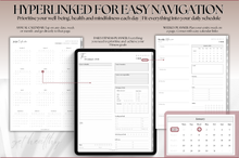 Load image into Gallery viewer, 2026 Digital FITNESS planner, GoodNotes Fitness Planner, Fitness Journal, Weight Loss Tracker, iPad Workout Planner, Wellness Template (Mono)

