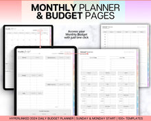 Load image into Gallery viewer, 2024 RICH GIRL Digital Budget Planner | 2024 GoodNotes Planner &amp; Daily Weekly Monthly Budget | For Expenses &amp; Financial Spending Income Savings Debt | Colorful
