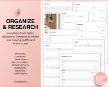 Load image into Gallery viewer, Ultimate Travel Planner Bundle | 30 Templates for Trip and Vacation Planning, Roadtrip Diary, and Holiday Journal - Includes Packing Lists!
