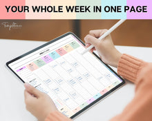 Load image into Gallery viewer, 2024 WEEKLY Hourly Digital Planner | Your Stylish Companion for iPad, Undated, GoodNotes, Digital Life Planner and Notability | Colorful
