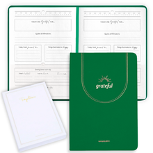 Load image into Gallery viewer, Luxury Gratitude Journal – Daily Mindfulness &amp; Self-Care Notebook with Premium Leather Cover
