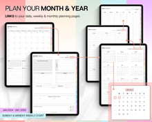 Load image into Gallery viewer, 2024 Colorful Digital Planner | Daily, Weekly, Monthly Planner for iPad &amp; GoodNotes
